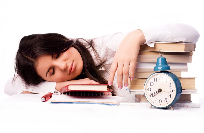 sleeping student